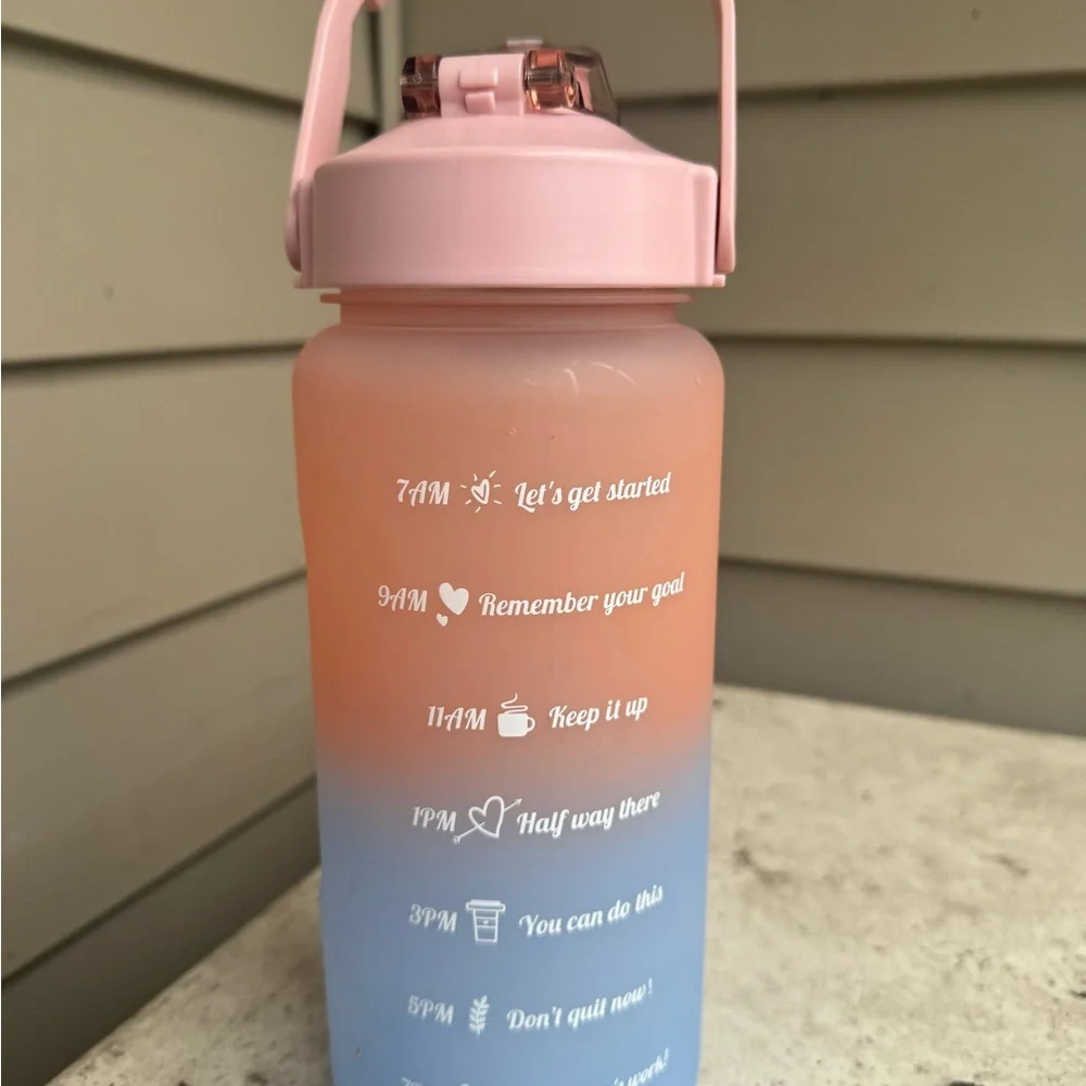 Gradient Pink and Blue Water Bottle